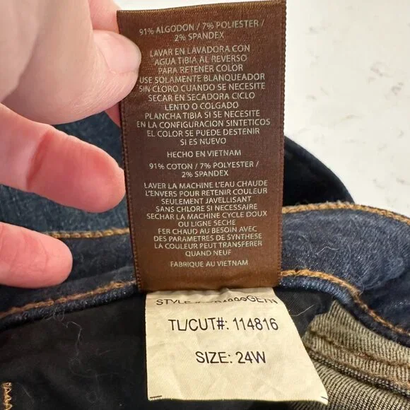 KUT from the Kloth Diana Skinny Jeans, Blinding W/Euro Base Wash, Size 24W - Picture 8 of 8